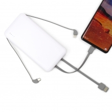 Power bank with 4 built-in cables
