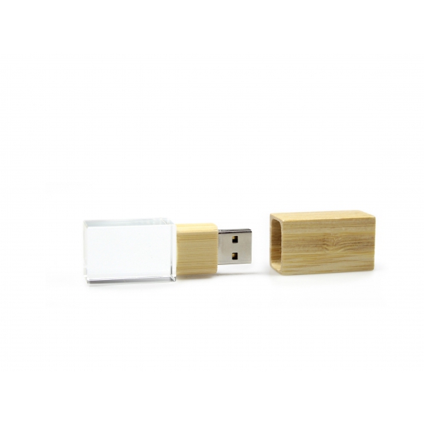 Pamięć USB Crystal drewniana 1-128GB