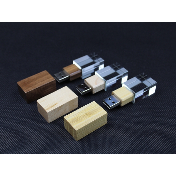 Wooden Crystal USB flash drive 1-128GB
