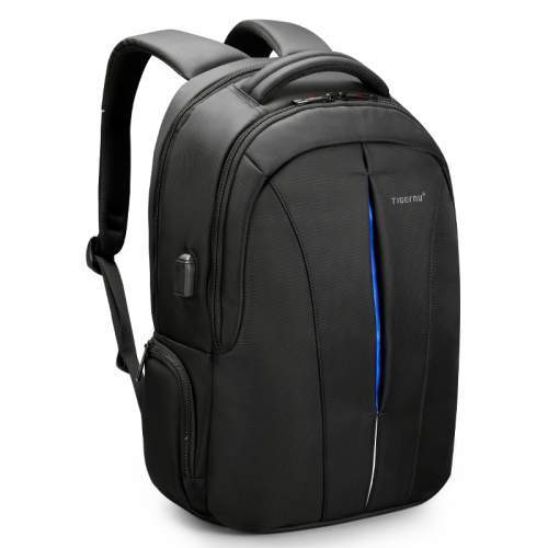 Business backpack with TSA lock and USB port with company logo 15.6
