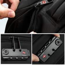 Business backpack with TSA lock and USB port with company logo 15.6