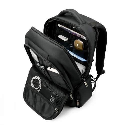 Urban anti-theft backpack with USB port and your custom print 15.6