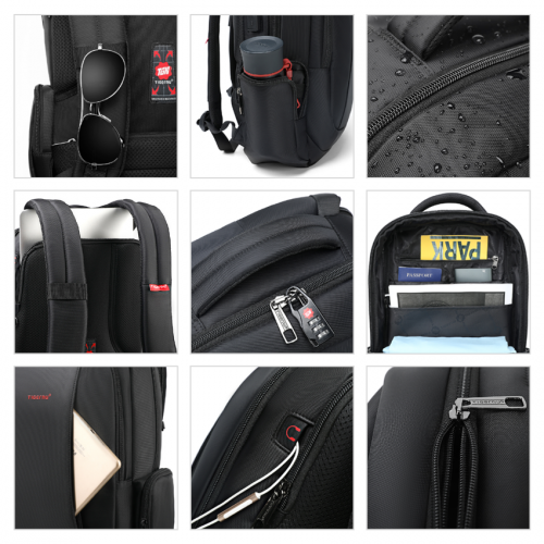 Urban anti-theft backpack with USB port and your custom print 15.6