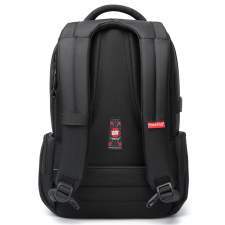 Urban anti-theft backpack with USB port and your custom print 15.6