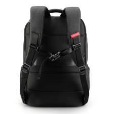 Business backpack with double zipper and USB port with logo 15.6
