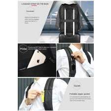 Urban anti-theft backpack with hidden zipper and company logo 15.6