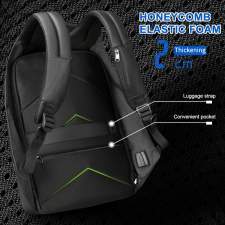 Urban anti-theft backpack with hidden zipper and company logo 15.6