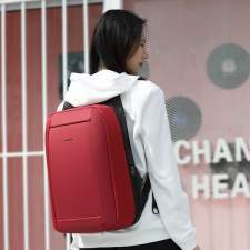 Urban anti-theft backpack with hidden zipper and company logo 15.6