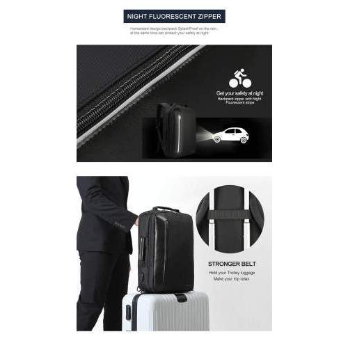 Multi-functional 4-in-1 business bag with USB port and your logo 15.6