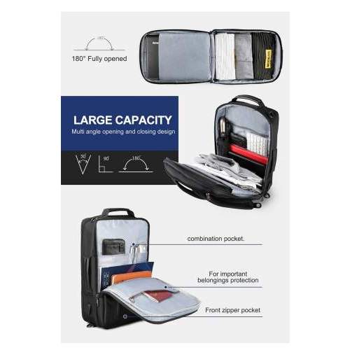 Multi-functional 4-in-1 business bag with USB port and your logo 15.6