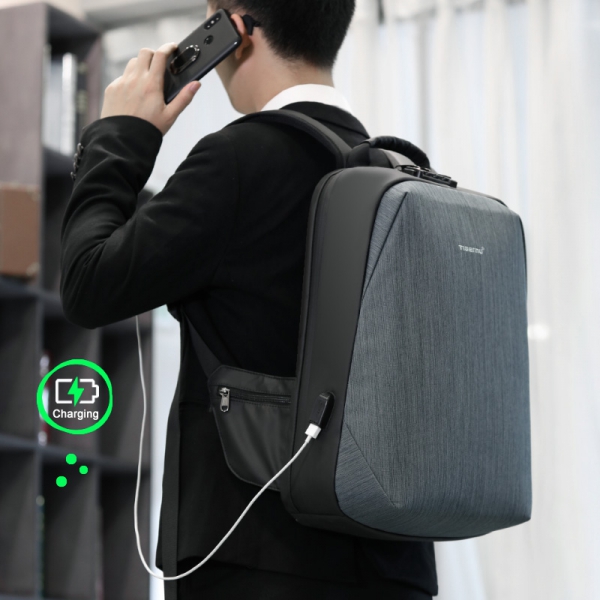 Anti-Theft backpack with RFID pocket 15.6