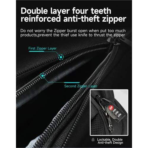 Spacious travel backpack with RFID protection and logo print 19