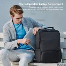 Spacious travel backpack with RFID protection and logo print 19