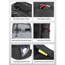 Spacious travel backpack with RFID protection and logo print 19