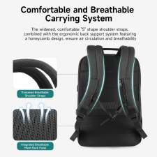 Spacious travel backpack with RFID protection and logo print 19