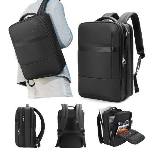 Urban backpack with RFID pocket and 180° opening with logo 15.6