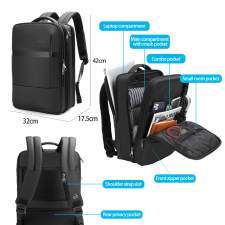 Urban backpack with RFID pocket and 180° opening with logo 15.6