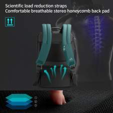 Urban backpack with RFID pocket and 180° opening with logo 15.6