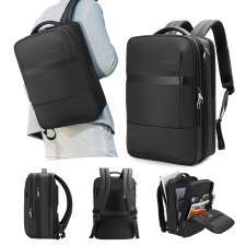 Urban backpack with RFID pocket and 180° opening with logo 15.6