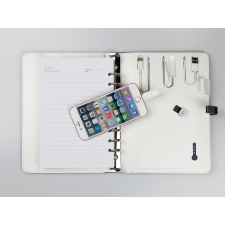 Organizer with power bank and flash drive