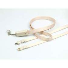 Eco-friendly 3-in-1 lanyard cable MIAMI ECO made of wheat straw with logo