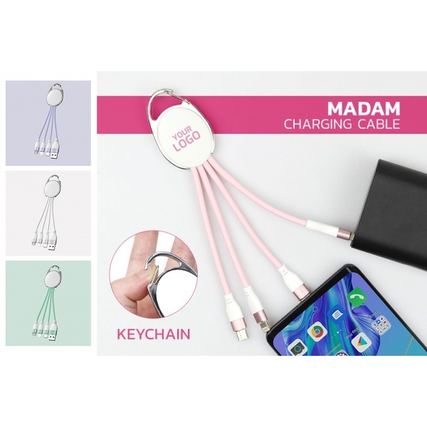 Multicable USB 3in1 keychain MADAM