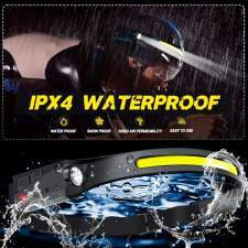 Ultra-light wide-angle motion sensor headlamp with Custom Logo 1200mAh