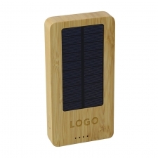 Wireless bamboo solar Power Bank 10000mAh