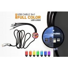 USB cable 3in1 with light up logo ZIGGY 2