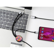Kabel USB 3w1 z podświetlaną grafiką ZIGGY 2