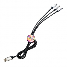 Kabel USB 3w1 z podświetlaną grafiką ZOGI 2