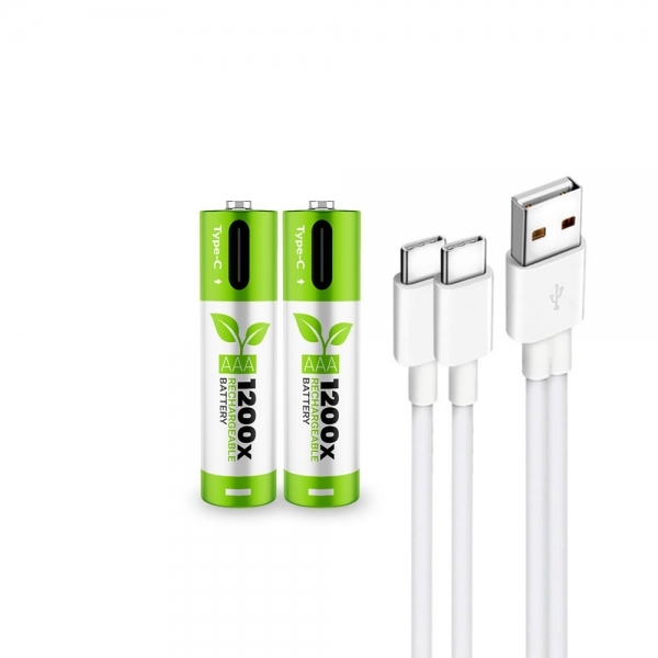 Custom USB-C rechargeable Battery AAA with logo 400mAh