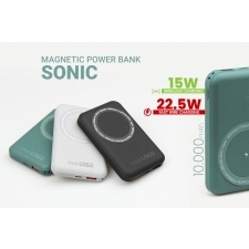 Magnetyczny power bank bezprzewodowy SONIC 10000mAh