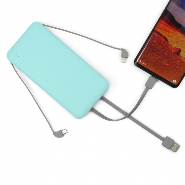 Power bank with 4 built-in cables 10000mAh
