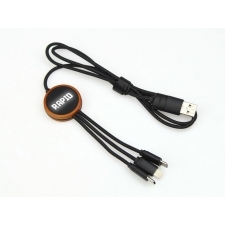 Ekologiczny kabel USB GUYANA LONG z podświetlanym logo