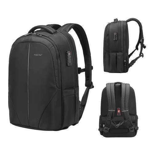 Anti-theft expandable backpack with USB port with your logo 17