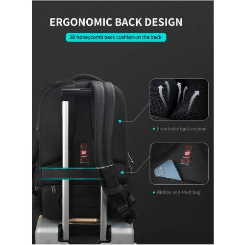 Anti-theft expandable backpack with USB port with your logo 17