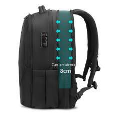 Anti-theft expandable backpack with USB port with your logo 17