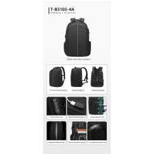Anti-theft expandable backpack with USB port with your logo 17