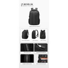 Anti-theft laptop backpack with USB and TSA lock with logo print 15.6