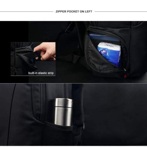 Business backpack with TSA lock and USB port with company logo 15.6