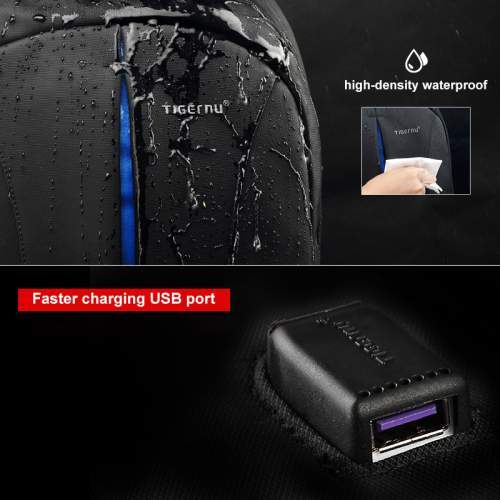 Business backpack with TSA lock and USB port with company logo 15.6