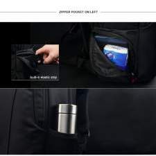 Business backpack with TSA lock and USB port with company logo 15.6