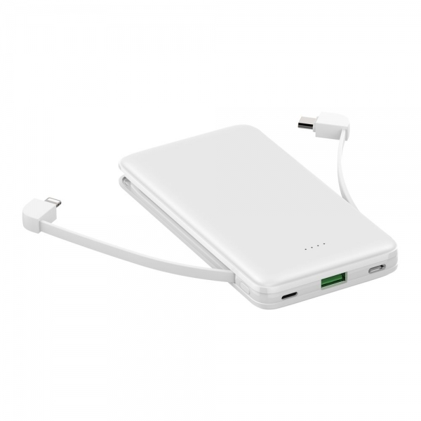 Power bank ONTARIO B with built-in cables 10000mAh
