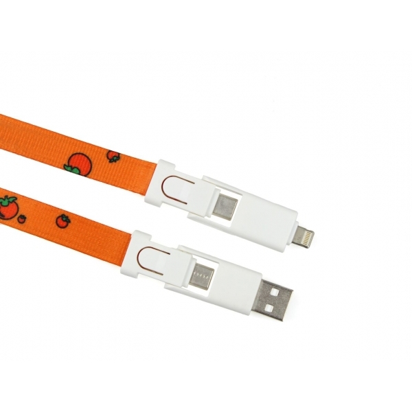 6in1 Lanyard USB cable COLORADO with data transfer