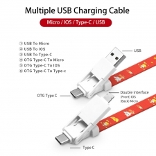Kabel USB smycz 6w1 z transferem danych COLORADO