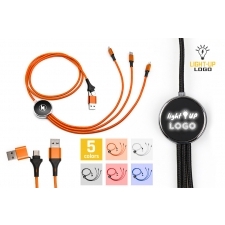 USB cable 6in1 with light up logo ATLANTA