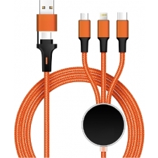 Kabel USB 6w1 z podświetlanym logo ATLANTA