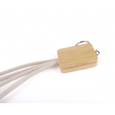 Multikabel USB 3w1 bambusowy Type-C