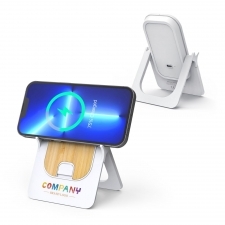 Foldable eco smartphone stand with wireless charging